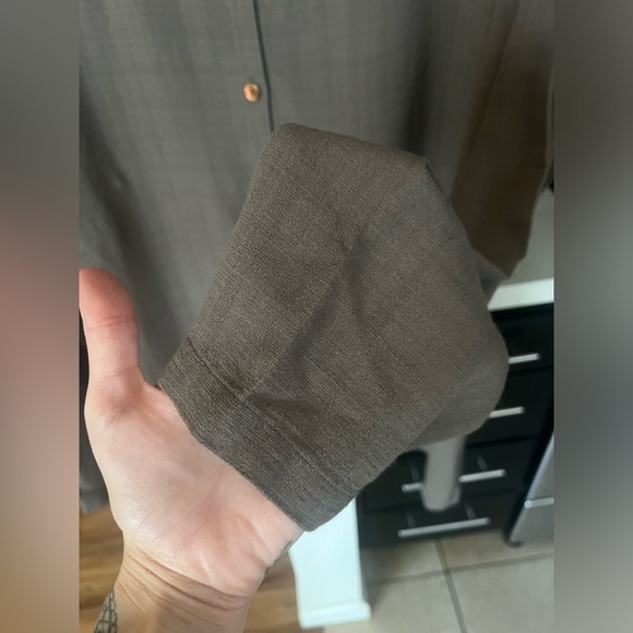 Eileen Fisher Blouse Tunic Linen Blend Size XL Boho Organic Charcoal Gray - Picture 7 of 11